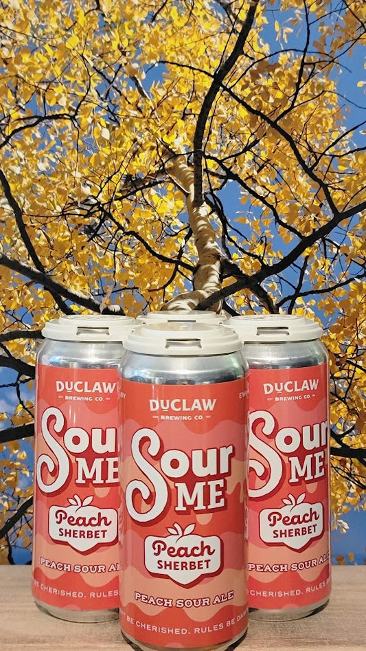 Duclaw sour me Peach Sherbet sour ale