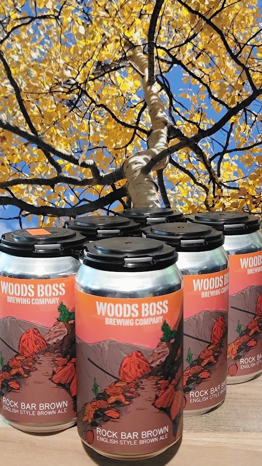 Woods boss rock bar brown english style brown ale