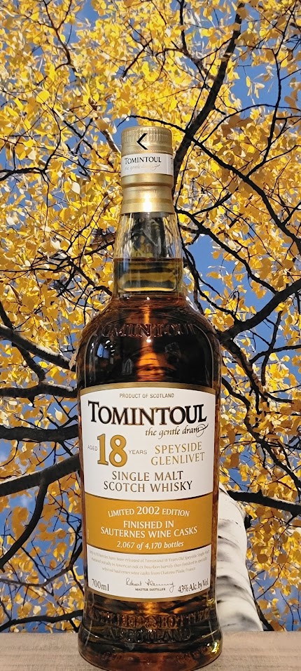 Tomintoul speyside 18yr sauternes casks