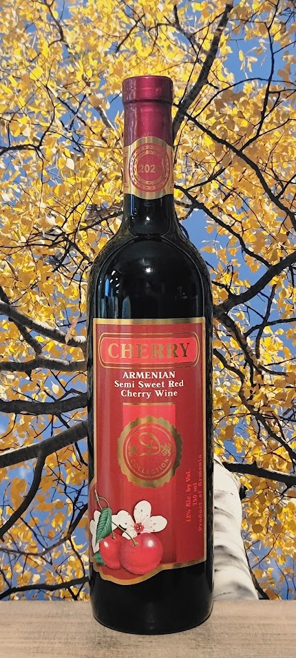 Cherry armenian semi sweet red wine