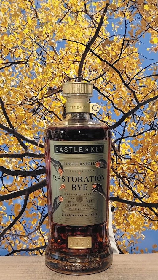 Castle & key restoration single barrel rye whiskey